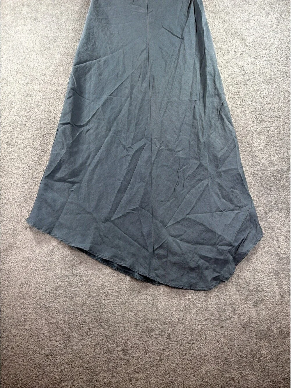 ZARA Women's Blue Asymmetrical Hem Midi Skirt Flowy Solid Size Small